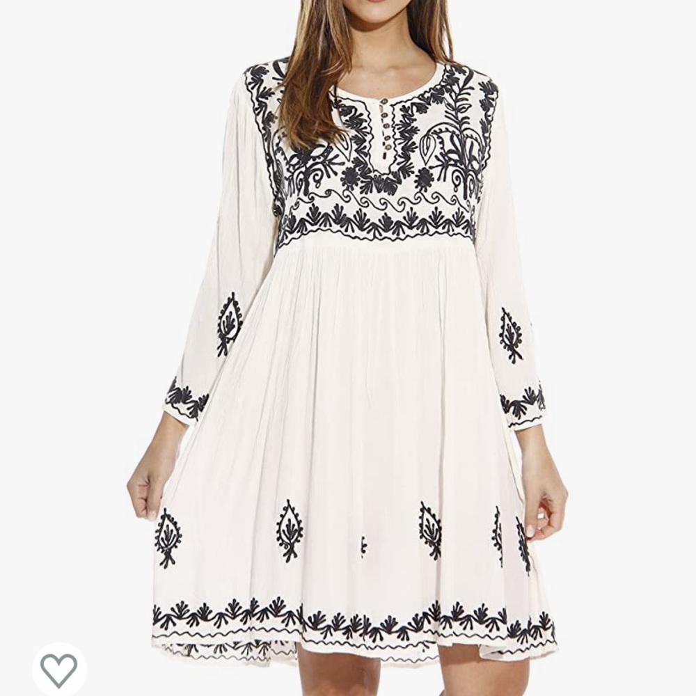 Boho long sleeve dress